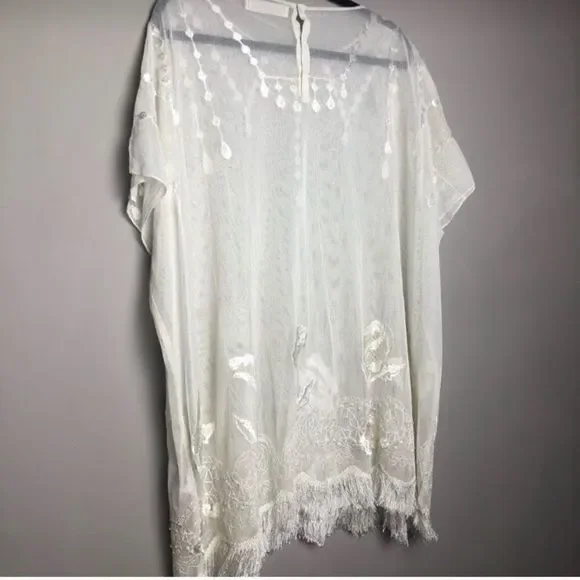 Anthropologie Blusa Palmeras Poncho NWT